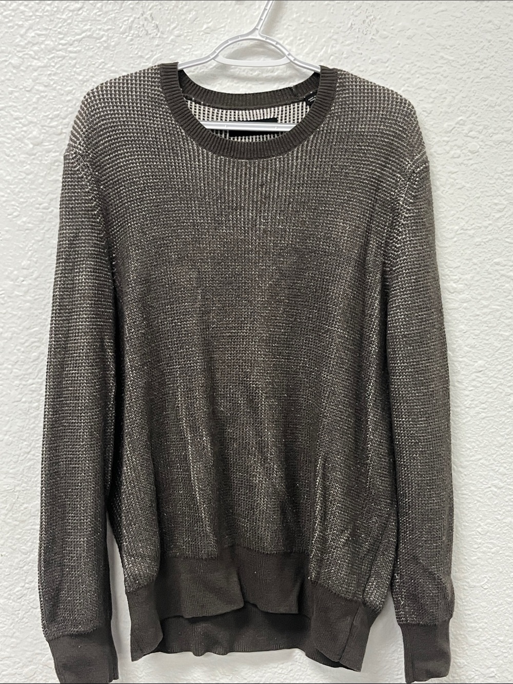 All Saints Nathan Chocolate Brown Crewneck Sweater #1192